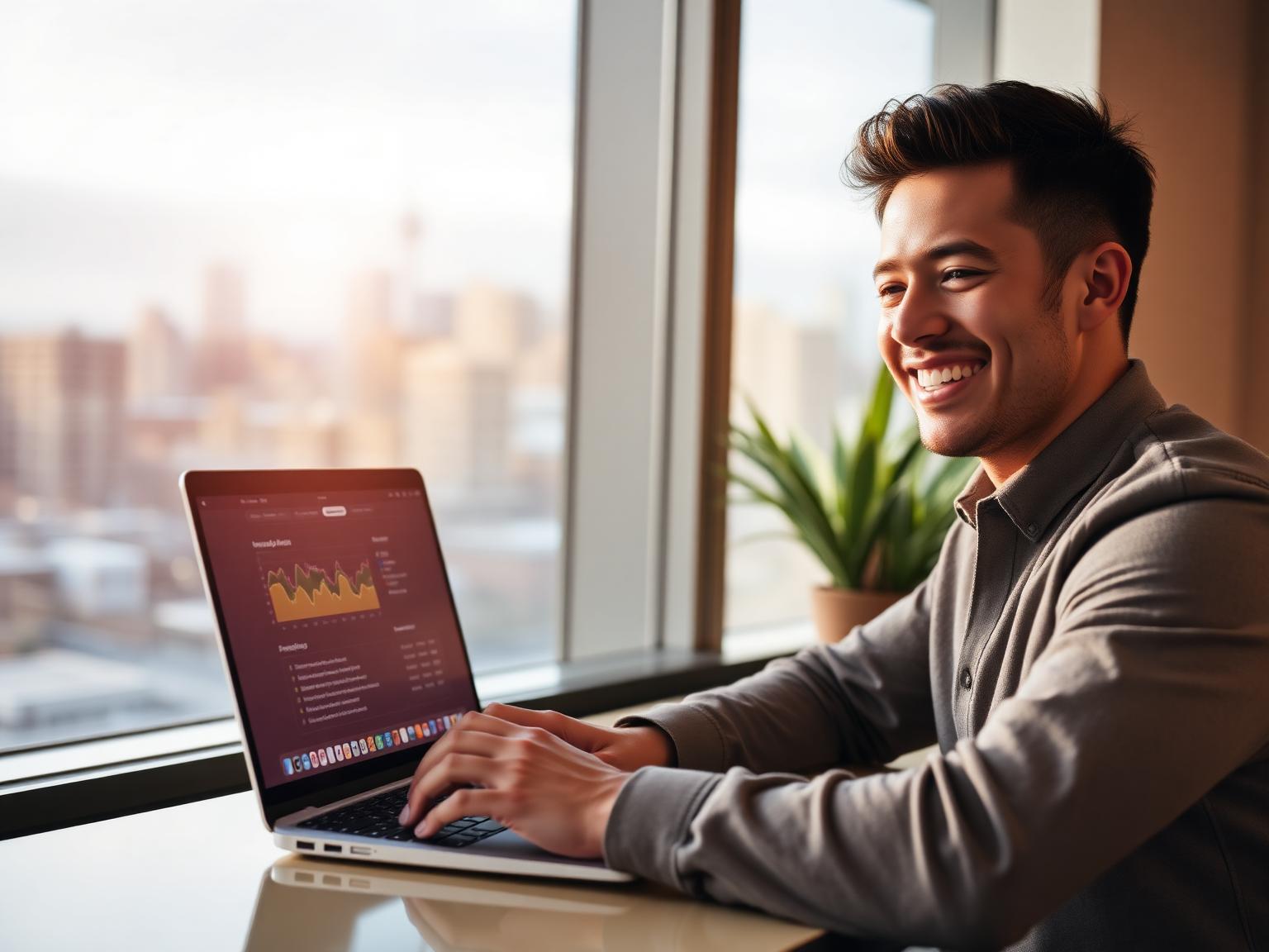 Entrepreneur using Nexa Web dashboard